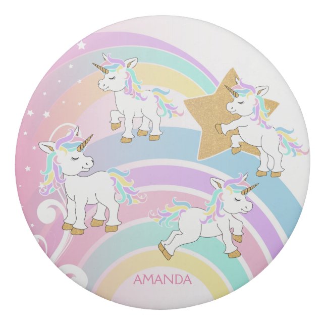 Borracha Unicórnios Mágicos Rosa (Frente)