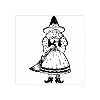 Borracha Vintage Halloween - Carimbo de Bruxas