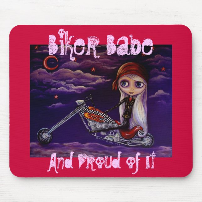 Borracho Mousepad do motociclista (Frente)