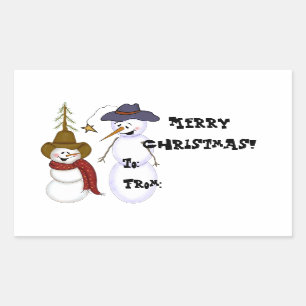 Borrão Bonito Snowman - Etiqueta de Presente
