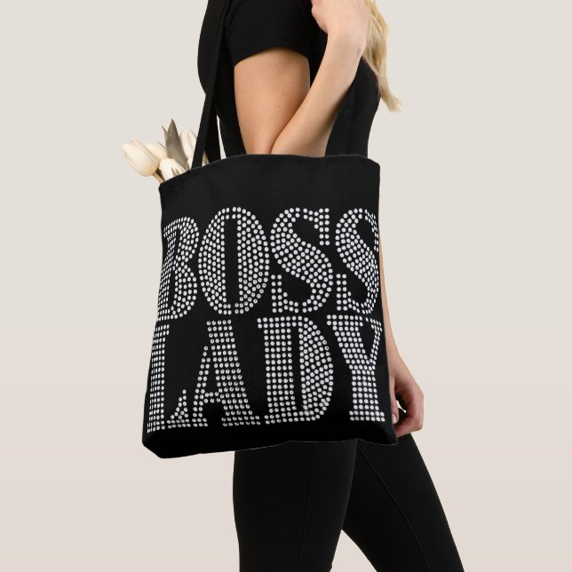 Boss Lady All-Over-Impressão Tote Bag (Close Up)