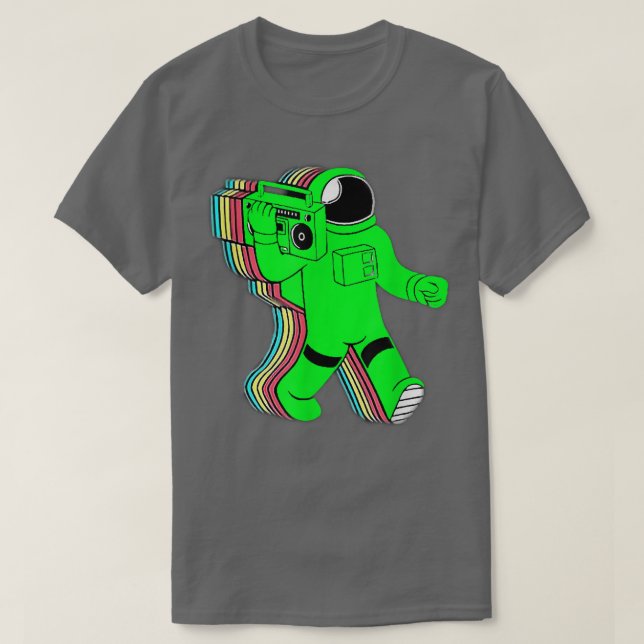 Bosstronaut Astronaut Boombox T-Shirt T-Shirt (Frente do Design)