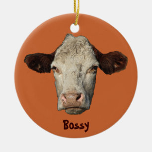 Bossy os enfeites de natal da vaca