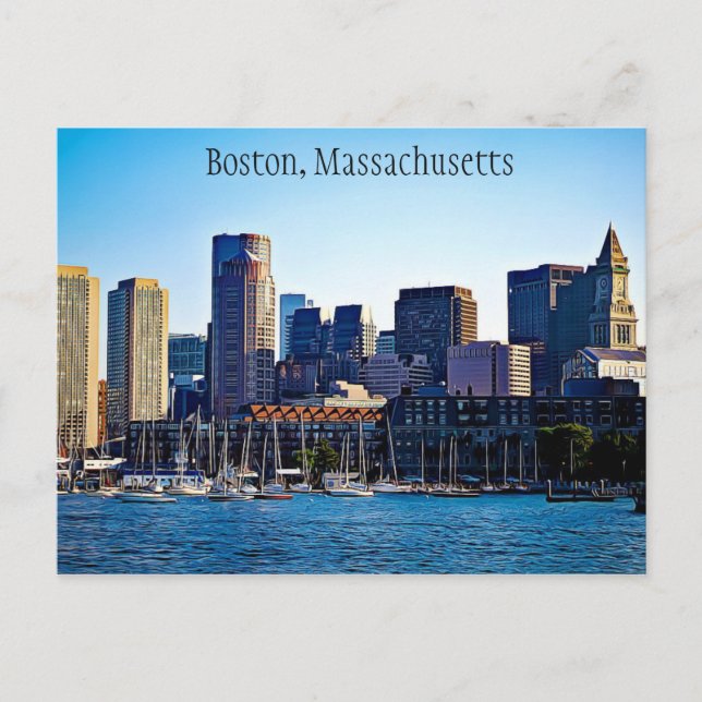 Boston, cartão postal de Massachusetts (Frente)
