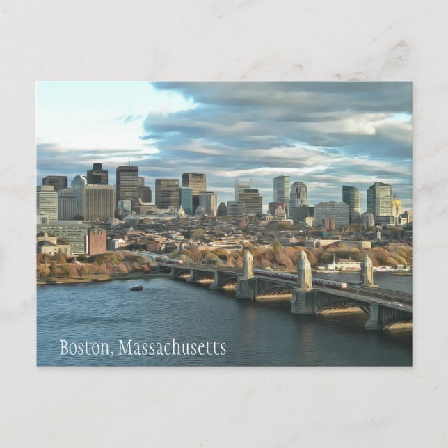 Boston, cartão postal de Massachusetts (Frente)