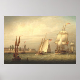 Boston Harbour - Robert Salmon Fine Art Poster