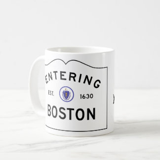 Boston Massachusetts - caneca de café - Roadsign