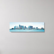 Boston Panorâmica Skyline Harbor View Canvas Print
