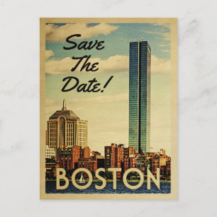 Boston Salva Os Cartões Postais De Vintagem De Dat
