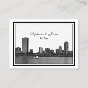 Boston Skyline Encheu Cartões De Escorregação D