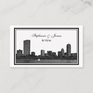 Boston Skyline Encheu Cartões De Escorregos