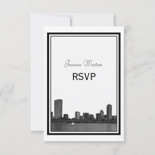 Boston Skyline Etch Frame RSVP