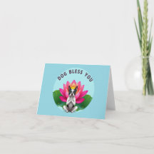 Boston Terrier Dog Bless Você vazio recebe cartão