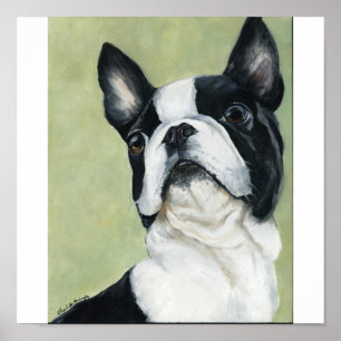 Boston Terrier Original Dog Art Impressão