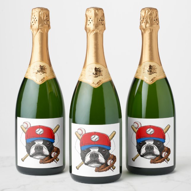 Boston Terrier Wine Sticker Engraçado Novelty Gift (Garrafas)