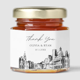 Boston Wedding Favor Obrigado Favor de Mel