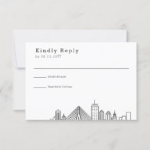 Boston Wedding | RSVP Skyline Estilizado