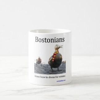 Bostonians sabe vestir-se para a caneca do inverno