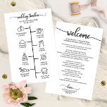 Bot Itinerário Icon Chic Script Wedding Bem-vindo<br><div class="desc">Um simples itinerário de casamento de caligrafia, fácil de personalizar com seus detalhes. Verifique se há itens correspondentes na coleção. PERSONALIZAÇÃO: se você precisar de personalização de design, entre em contato comigo através do bate-papo; se precisar de informações sobre seu pedido, opções de envio etc., entre em contato diretamente com...</div>