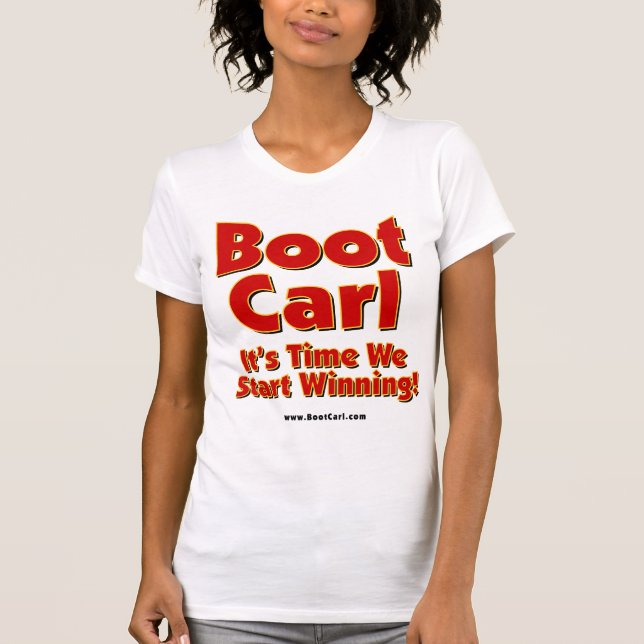 Bota Carl - t-shirt das senhoras (Frente)