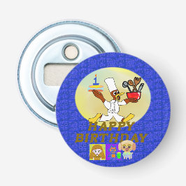 Bota de Botão Feliz Aniversário