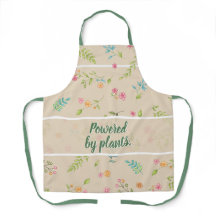 Botanic Flower Garden & Kitchen Apron with Quote