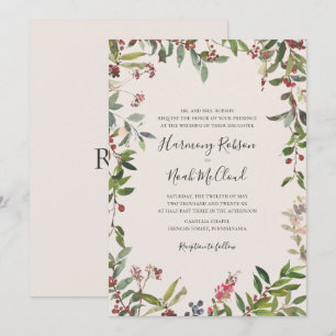 Botânica de Natal   Convite Para Casamento De Cha