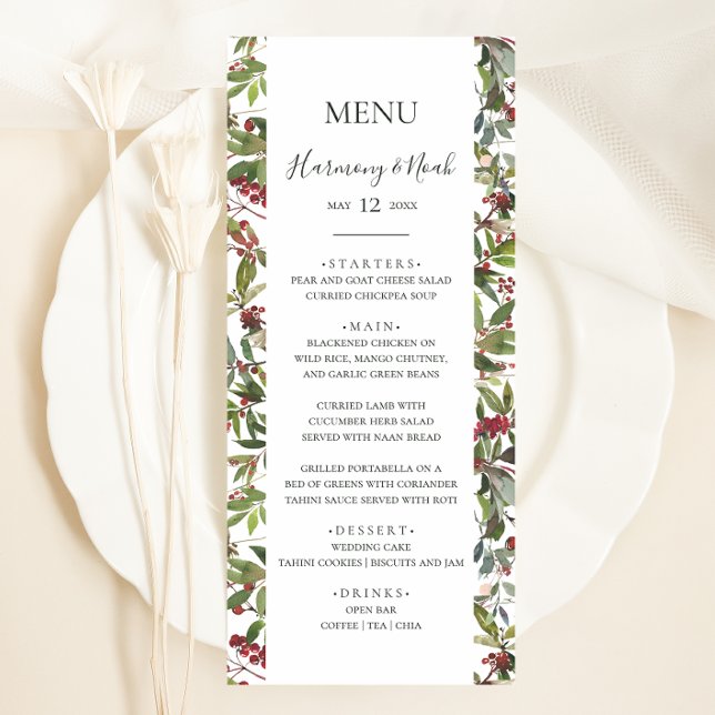 Botânica de Natal | Menu Janto Casamento Branco (Criador carregado)