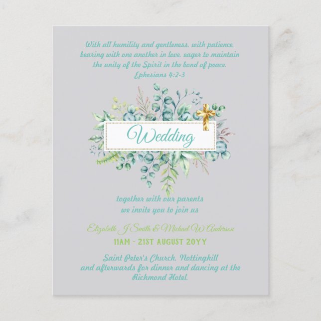 Botânica dos Convites Católicos Modernos (Frente)