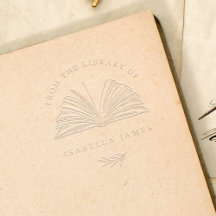 Botânica Elegante Da Biblioteca De Nome Personaliz