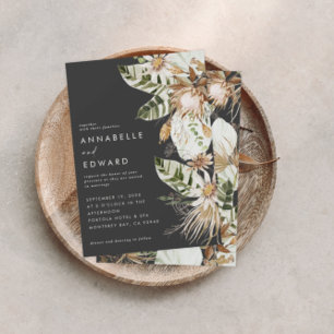 Botânica moderna e elegante negro boêmico natural