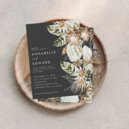 Botânica moderna e elegante negro boêmico natural