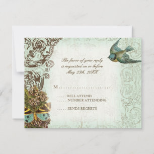 Botanica que Wedding o cartão da resposta de RSVP