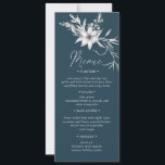 botânica russa Menu Janto Casamento Convite<br><div class="desc">Nossa coleção floral sonhadora apresenta pinceladas acrílicas em azul-claro e azul-claro com ilustrações de folhagem de cinzas que trazem a sensação romântica a todos os itens espalhados por necessidades de casamento,  material de escritório e itens pessoais.</div>