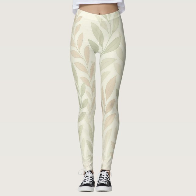 Botanical Drift – Soft Nature-Inspired Leggings  (Frente)