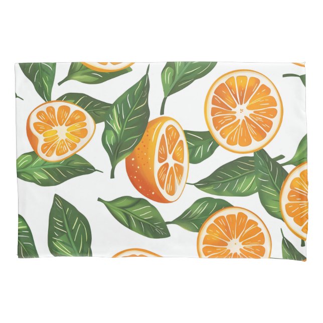 Botanical Fruit Orange Citrus Seamless Pattern (Frente)