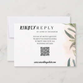 Botanical Watercolor Wedding RSVP Card 