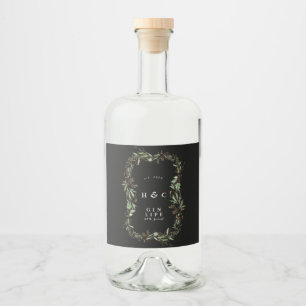 Botânicos Negros Dourados Modernos Eucalyptus Gin