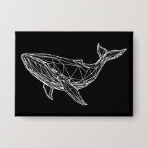 Botão Baleia Branca Minimalista 