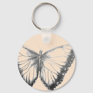 Botão Borboleta Chaveiro