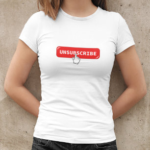Botão Cancelar assinatura T-Shirt Engraçado
