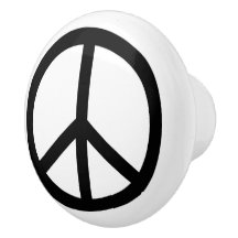 Botão cerâmico do design do sinal de paz