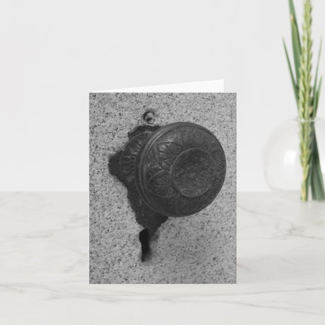 Botão da porta - Cartão de nota (Frente)