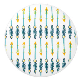 botão das setas azul-amarelas boho