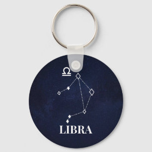 Botão de Constelação de Libra Chaveiro