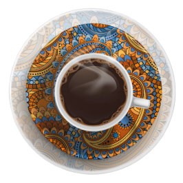 Botão de Gaveta da Xícara de Café Elegante - SRF