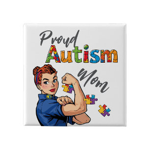 Botão de mãe orgulhosa do autismo Pins Badge