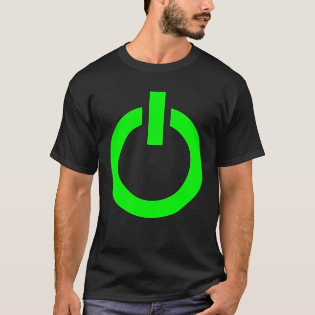 Botão liga/desliga para jogos - T-shirt verde Neon (Frente)
