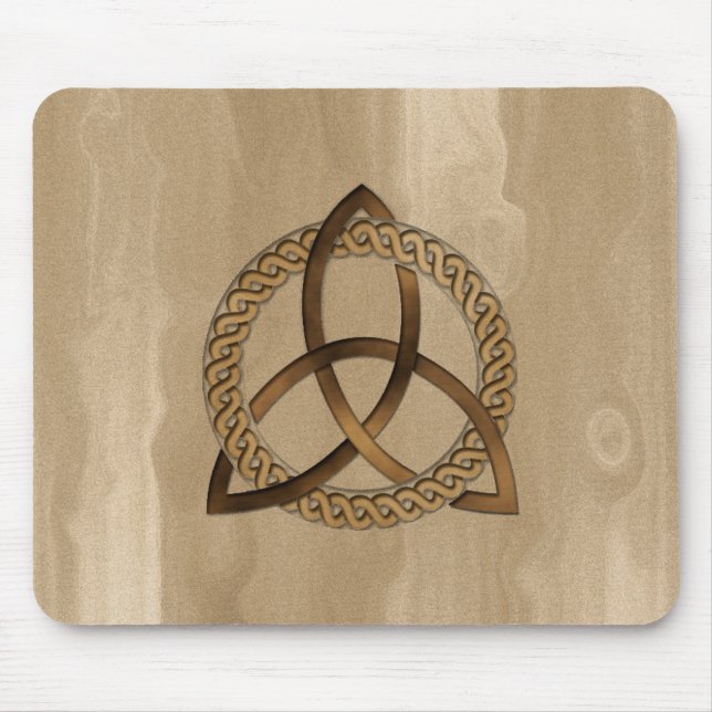 Botão Nó Celtic Triquetra Trinity Mousepad (Frente)