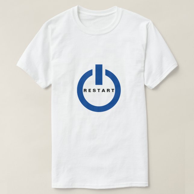 Botão Reiniciar T-Shirt (Frente do Design)